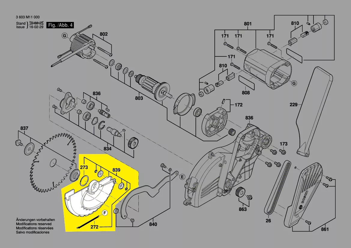 Capot de protection réf. 1 609 B02 795 Bosch